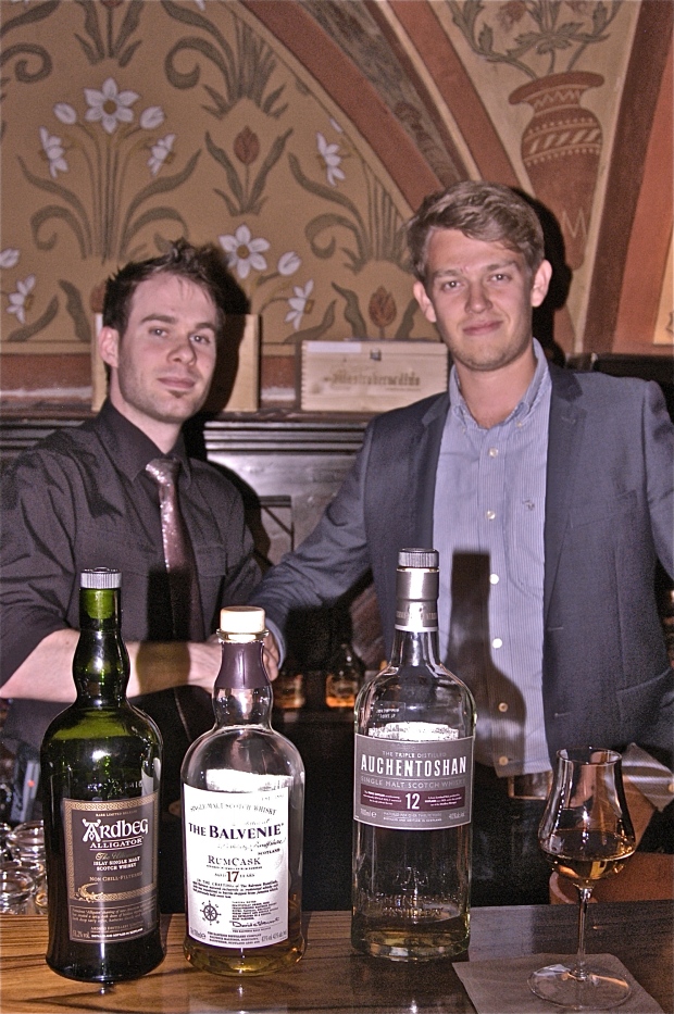 Christian Stoop & Myself sampling the wonderful Whiskey on offer